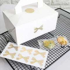 Golden Big Bow Stickers