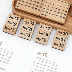 Calendar Wooden Stamps