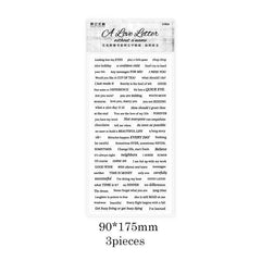 3 Sheet Pack of Adhesive Quotes