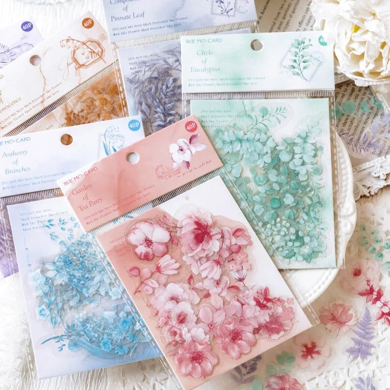 Botanical Dream PET Die-Cut Sticker Set