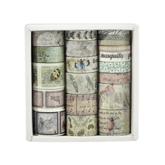 Vintage Washi Tape Library – 20 Rolls Set