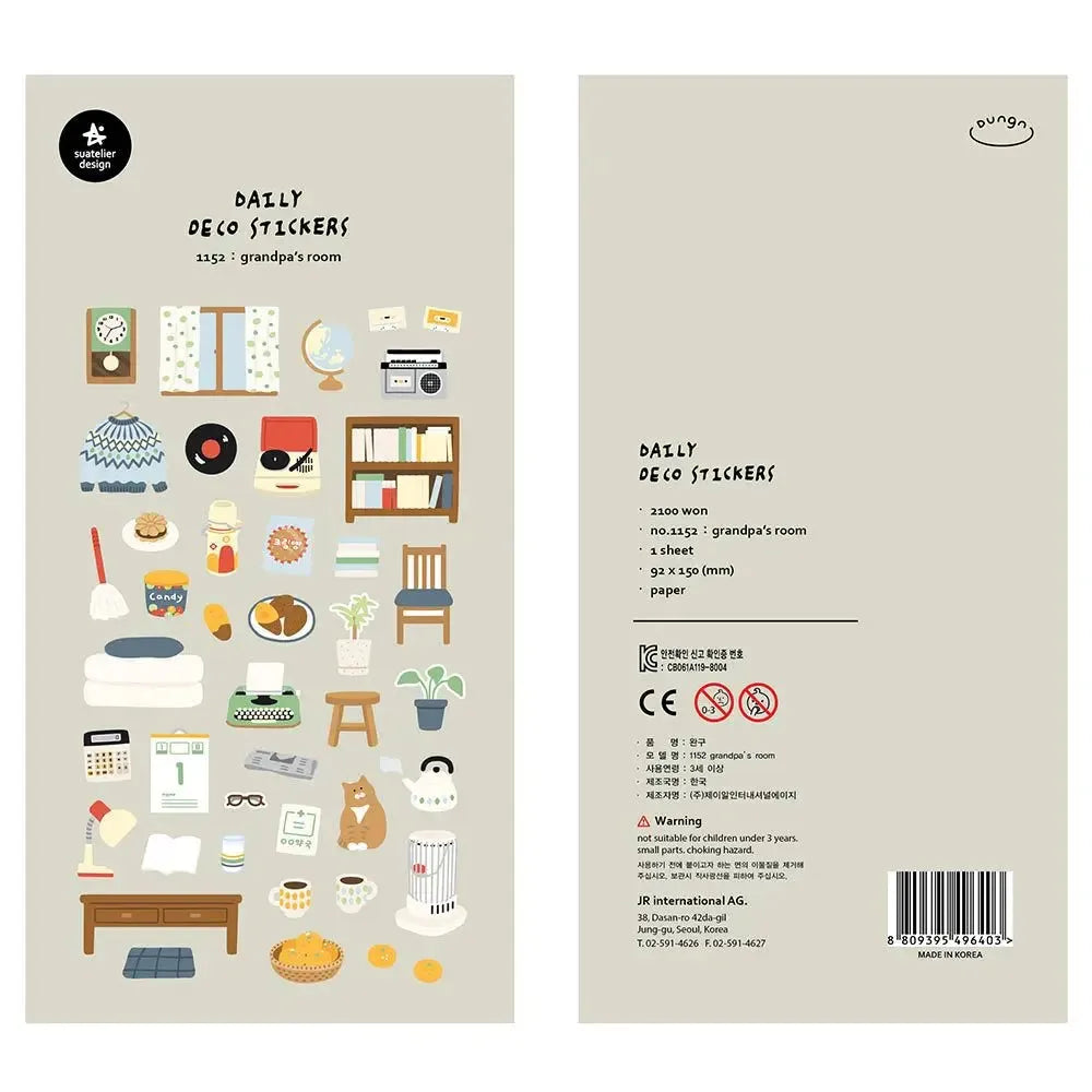 Korean Aesthetic Die-Cut Sticker Sheet