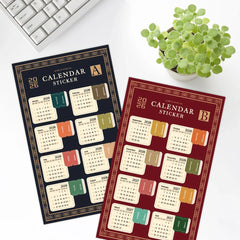 Vintage Monthly Calendar Stickers 2026–2027