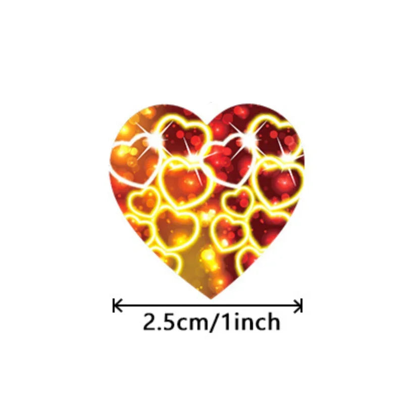 Heart Stickers on a Roll