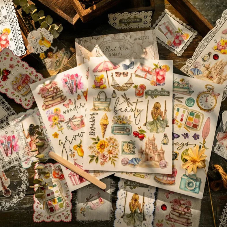Whimsical Summer Dreams - Rub-On Transfer Stickers