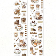 Afternoon Café Die-Cut Roll Stickers