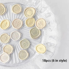 Elegant Wax Seal Stickers - 18 Pcs Vintage-Inspired Seals