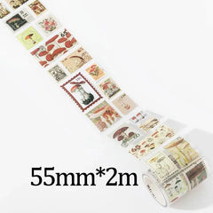 Vintage Postage Stamp Die-Cut Washi Tape