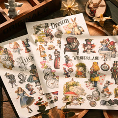 Alice’s Wonderland Rub-On Stickers Set