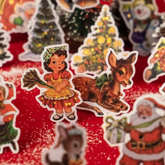 30 Pcs Christmas Glossy Adhesive Paper Stickers Pack