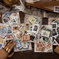 Vintage Postage Stamp Stickers