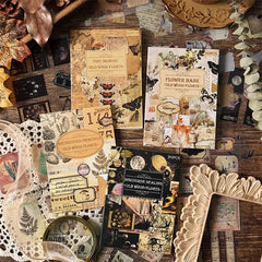 Vintage Aesthetic Die-Cut PET Sticker Book